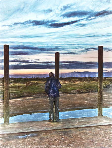 Watching The Sunset At Blakeney Picture Board by Ian Lewis