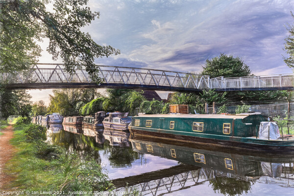 Footbridge Over The Kennet and Avon Picture Board by Ian Lewis