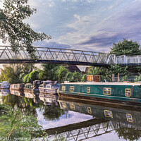 Buy canvas prints of Footbridge Over The Kennet and Avon by Ian Lewis