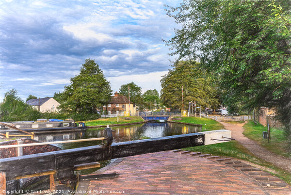 Aldermaston Wharf From the Lock Picture Board by Ian Lewis