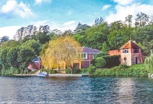 The Riverside at Caversham Picture Board by Ian Lewis