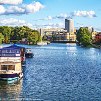 Buy canvas prints of The View From Caversham Bridge by Ian Lewis