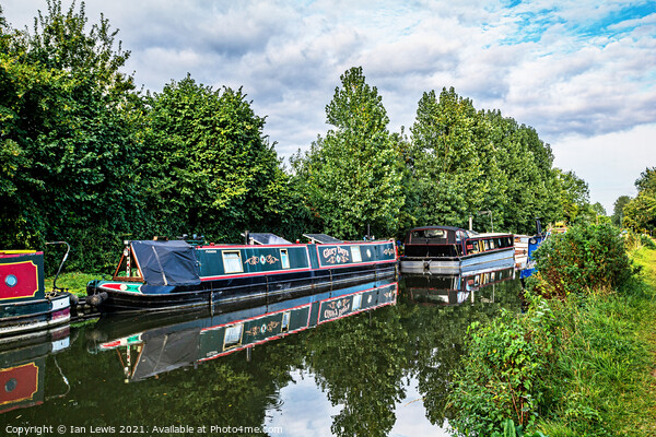 Boats on the Kennet and Avon Picture Board by Ian Lewis