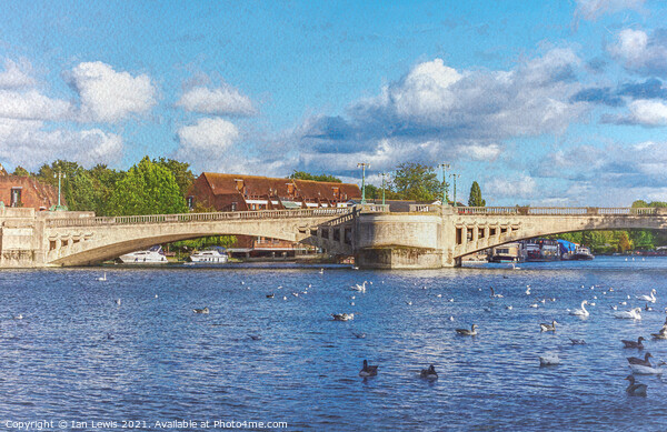 Crossing The Thames at Caversham Picture Board by Ian Lewis