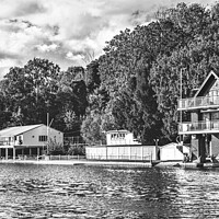Buy canvas prints of Thames Boathouses at Caversham by Ian Lewis
