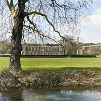 Buy canvas prints of Across The Itchen to Winchester College by Ian Lewis