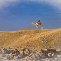 Buy canvas prints of Lone Rider in the Sahara Sands by Ian Lewis