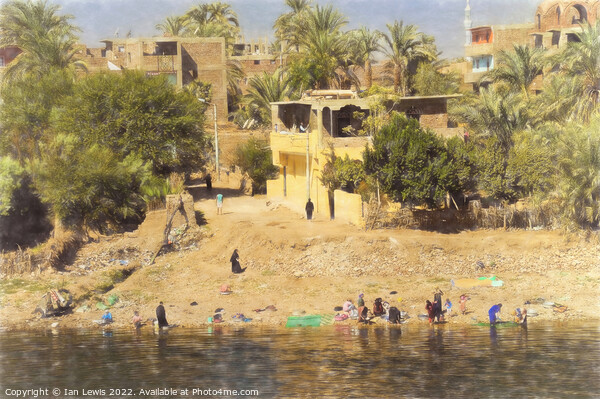 Life By The River Nile Picture Board by Ian Lewis