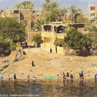 Buy canvas prints of Life By The River Nile by Ian Lewis