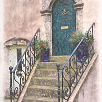 Buy canvas prints of Arched Doorway in Margon by Ian Lewis