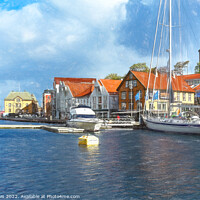Buy canvas prints of Stavanger Quayside by Ian Lewis