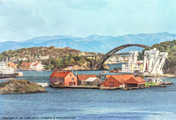 View of the Port of Stavanger Picture Board by Ian Lewis