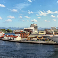 Buy canvas prints of Stavanger Harbourside as Digital Art by Ian Lewis
