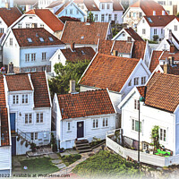 Buy canvas prints of Rooftops of Gamle Stavanger by Ian Lewis
