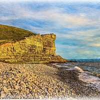 Buy canvas prints of Evening Sun at Nash Point by Ian Lewis
