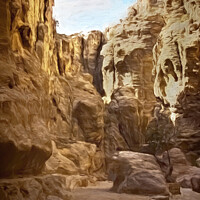 Buy canvas prints of The Road Into Petra by Ian Lewis