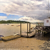 Buy canvas prints of The Deben Yacht Club at Woodbridge by Ian Lewis