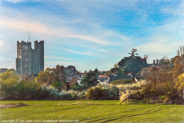 Orford Village and Castle Keep Picture Board by Ian Lewis