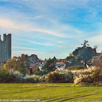 Buy canvas prints of Orford Village and Castle Keep by Ian Lewis