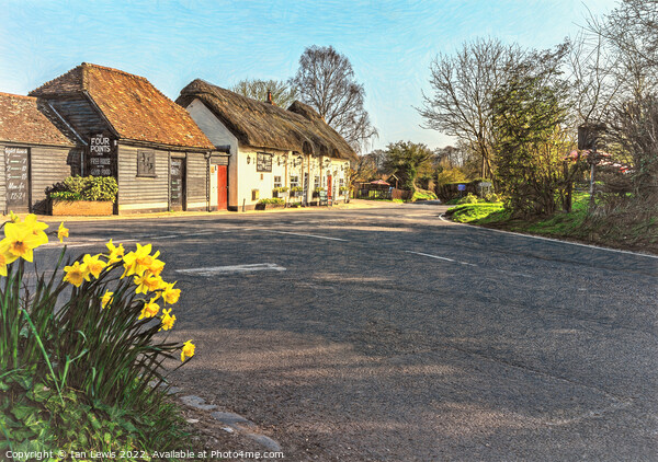 The Four Points Crossroads at Aldworth Picture Board by Ian Lewis