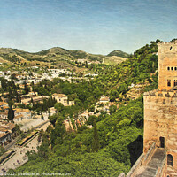 Buy canvas prints of Granada From The Alhambra Ramparts by Ian Lewis