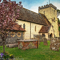 Buy canvas prints of The Village Church: a Digital Painting by Ian Lewis