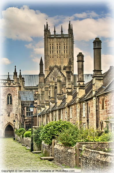 Wells Cathedral and Vicars Close Picture Board by Ian Lewis