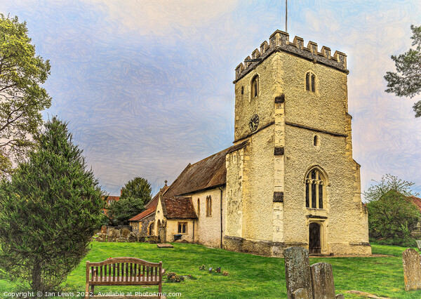 Hampstead Norreys Church Tower Picture Board by Ian Lewis