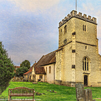 Buy canvas prints of Hampstead Norreys Church Tower by Ian Lewis