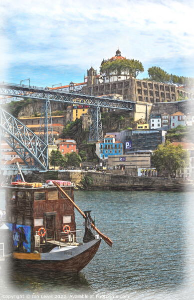 By The Douro River in Porto Picture Board by Ian Lewis