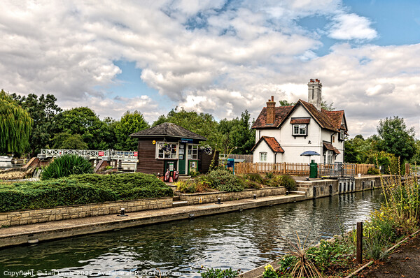Goring on Thames Lock Picture Board by Ian Lewis