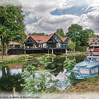 Buy canvas prints of Above Goring on Thames Mill by Ian Lewis