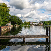 Buy canvas prints of A Landing Stage at Marlow on Thames by Ian Lewis
