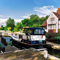 Buy canvas prints of Benson Lock on the Thames by Ian Lewis