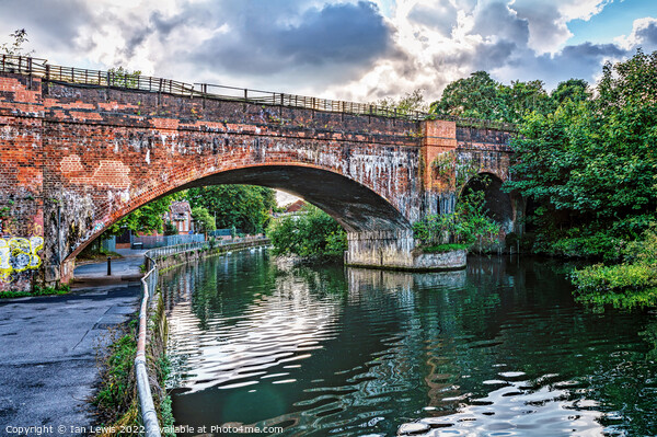 Railway Bridge Over The Kennet Picture Board by Ian Lewis