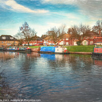 Buy canvas prints of Moored At Hungerford Wharf by Ian Lewis