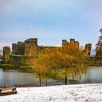 Buy canvas prints of Majestic Fortress in Winter Wonderland by Ian Lewis