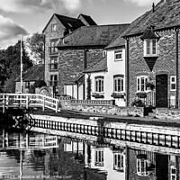Buy canvas prints of Picturesque Canalside Cottages in Newbury by Ian Lewis