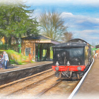Buy canvas prints of The Train Now Arriving at Platform 2 by Ian Lewis