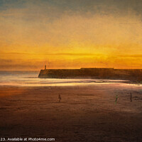 Buy canvas prints of Porthcawl Winter Sunset by Ian Lewis
