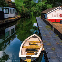 Buy canvas prints of Backwater Moorings at Ray Mill Island by Ian Lewis