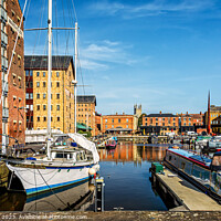 Buy canvas prints of Moorings at Historic Gloucester Docks by Ian Lewis