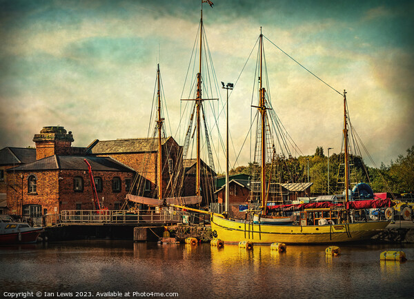 Tall masts at Gloucester Docks Picture Board by Ian Lewis