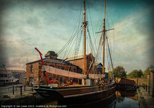 Tall Ship in Dock at Gloucester Picture Board by Ian Lewis