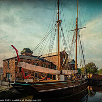 Buy canvas prints of Tall Ship in Dock at Gloucester by Ian Lewis