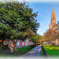 Buy canvas prints of Abingdon Church and Almshouses digital art by Ian Lewis