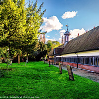 Buy canvas prints of Long Alley Almshouses Abingdon by Ian Lewis