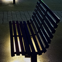 Buy canvas prints of South Bank Benches by Ian Lewis