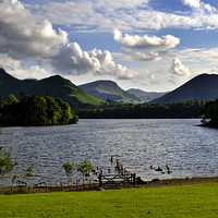 Buy canvas prints of Across Derwentwater by Ian Lewis