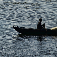 Buy canvas prints of Fishermen on the Nile by Ian Lewis